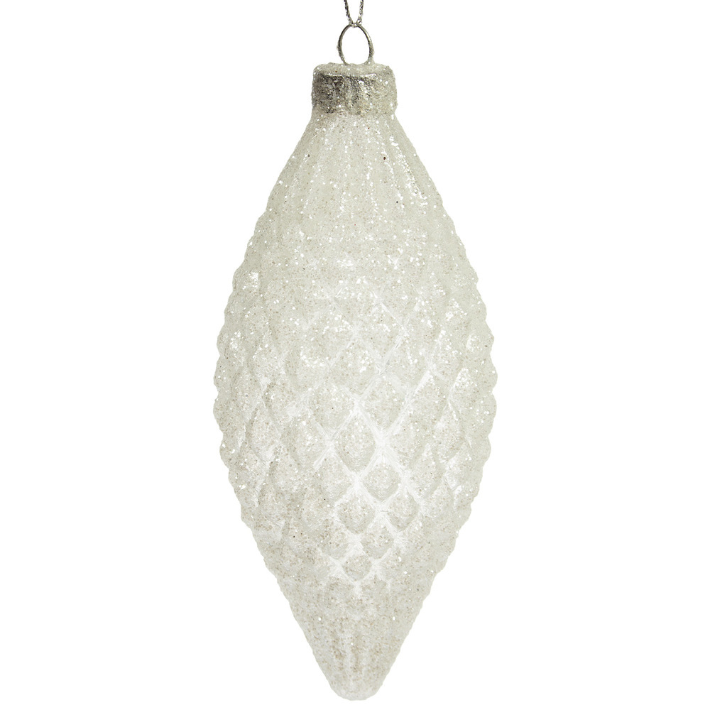 Christmas tree decoration Olive Glass, White